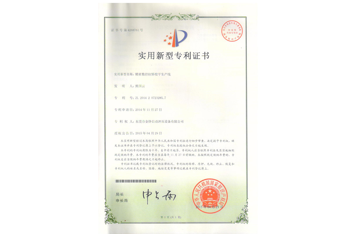 實用：精密數(shu)控拉矯校平(píng)生産線
