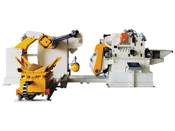 三機(ji)一體NC高配型精(jing)密料架矯直送(song)料機